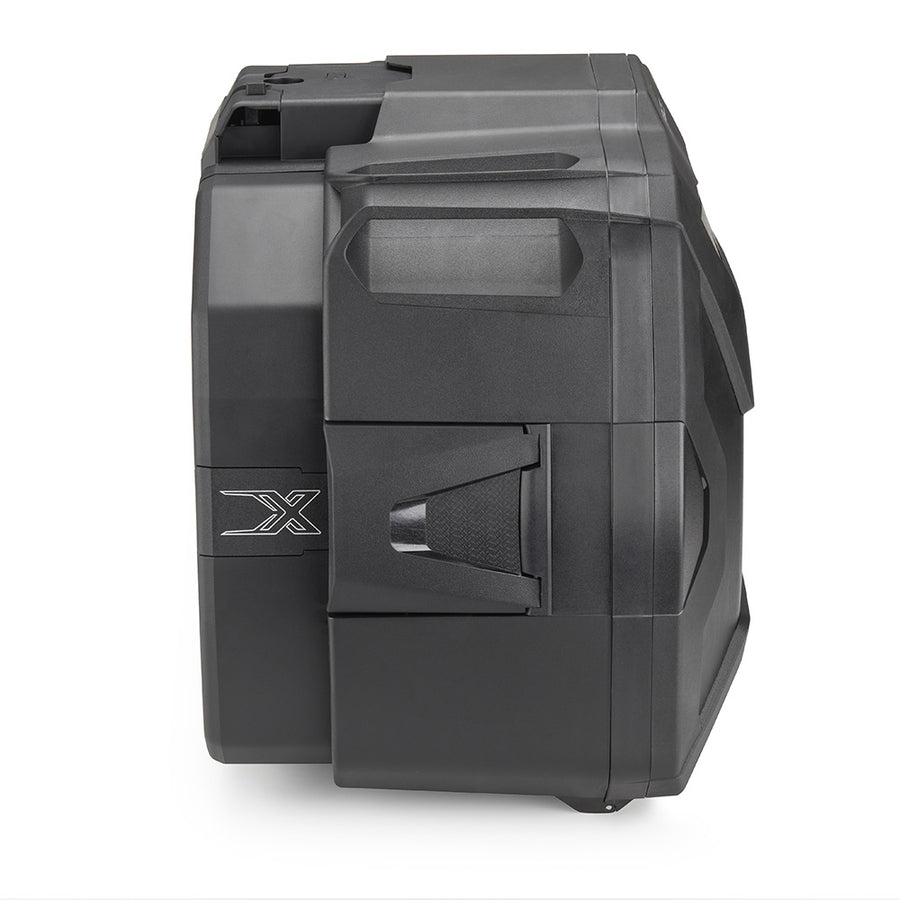 Monokey Koffer XSPACE schwarz, mit Cover aus Alu – Optik Textur, erweiterbar von 27 auf 36 Liter