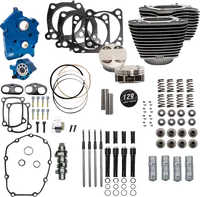 Harley-Davidson FLFBS 1923 Softail Fat Boy 117 [2026] - 129" Power Package Motorleistungs-Kit – Oberfläche: Schwarz, Hervorgehobene Lamellen – Merkmal: Schwarze Stößelstangenrohre – Bild 6