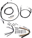 Harley Davidson flstc [BURLY BRAND] - Kit completo de cabo/linha de guiador de vinil preto para cabide Ape-1