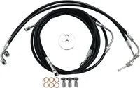 Harley Davidson Fltr [LA CHOPPERS] - Kit de linha de freio trançado preto
