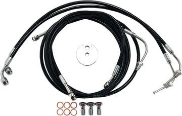 Harley Davidson Fltruse [LA CHOPPERS] - Kit de linha de freio trançado preto