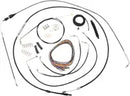 Harley Davidson Flhtcui [LA CHOPPERS] - Kit completo de cabo/linha de freio trançado de vinil preto
