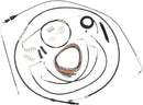 Harley Davidson Flhtcui [LA CHOPPERS] - Kit completo de cabo/linha de freio trançado de vinil preto