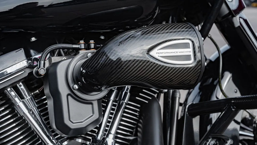 Harley Davidson Touring [PERFORMANCE MACHINE (PM)] - Kit de filtro de ar de fibra de carbono Série C4