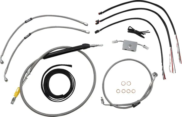 Harley Davidson Fxdrs 114 [LA CHOPPERS] - Kit completo de cabo/linha de freio trançado em aço inoxidável
