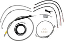 Harley Davidson Fxdrs 114 [LA CHOPPERS] - Kit completo de cabo/linha de freio trançado em aço inoxidável