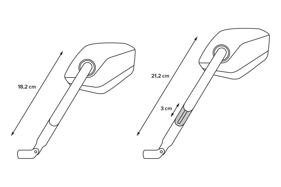 Harley-davidson pan america [SW-MOTECH] – conjunto de espelhos esportivos, braço de espelho longo