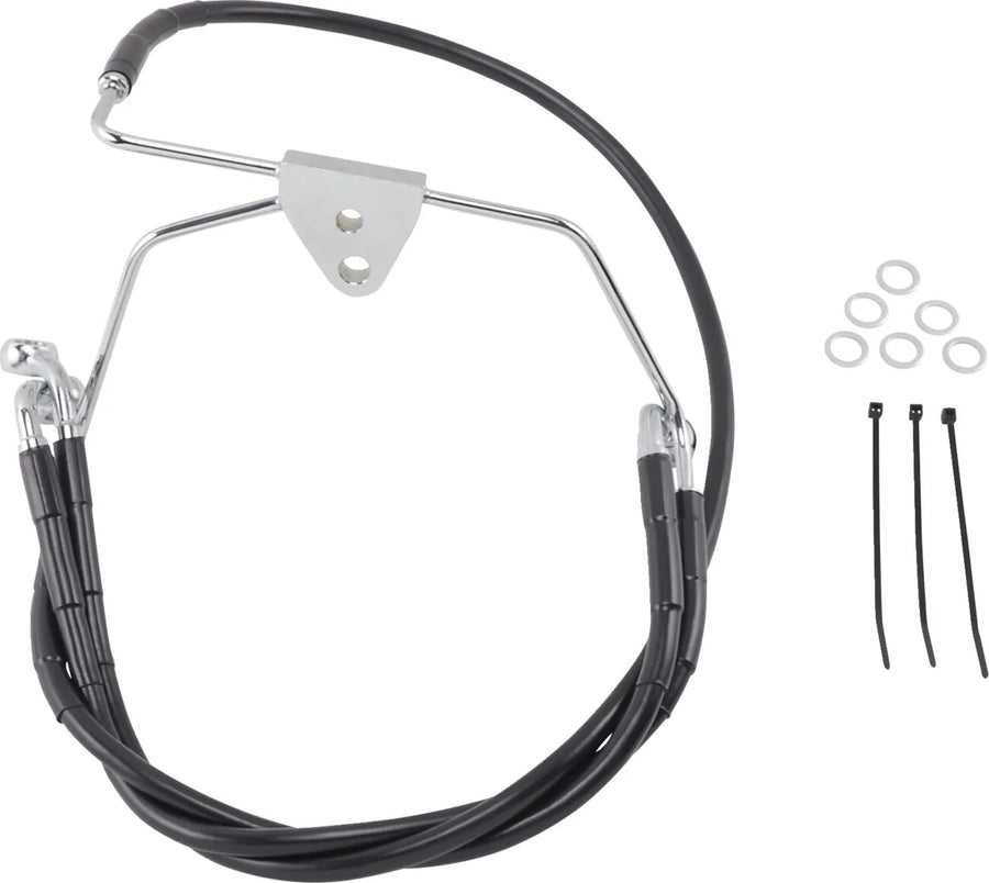 Harley Davidson FLHTC [DRAG SPECIALTIES] - Kit de linha de freio de vinil preto estendido