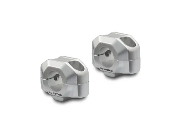 [SW-MOTECH] - Lenkererhöhung für Ø 22 mm, Lochabstand 32–38 mm, silbern – Bild 1