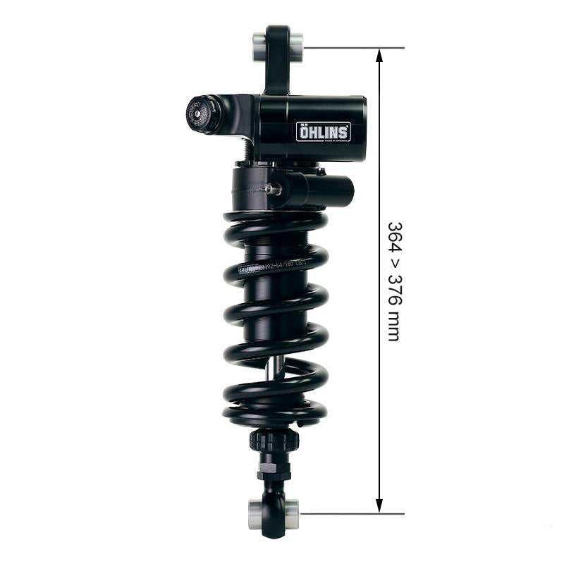 BMW R nineT 1200 Urban G/S (hoher Auspuff) [2017-2023] - Hinterer Stoßdämpfer Öhlins R NineT BlackLine (niedrige Version)