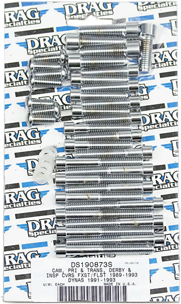 harley davidson flst [DRAG SPECIALTIES] - Kit de parafusos da tampa da árvore de cames/primária/transmissão