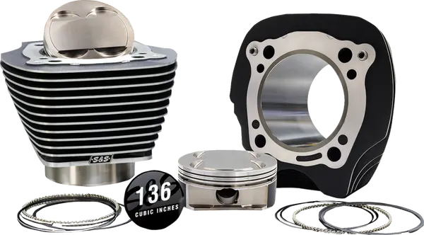 Harley-Davidson FLRT 1868 Freewheeler 114 [2025] - 132" Hochverdichtungs- / 136" Big Bore Kit – Oberfläche: Schwarz, Hervorgehobene Lamellen – Merkmal: 0,00 cm³ Kuppelvolumen – Bild 2