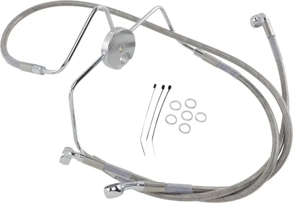 Harley Davidson Flhr [DRAG SPECIALTIES] - Kit de linha de freio em aço inoxidável, estendido