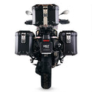 BMW R nineT 1200 Urban G/S (niedriger Auspuff) [2017-2023] - Atlas 44L Universal-Aluminium-Topcase + NineT-Gepäckträger mit Soziusgriffen zur Befestigung der Topcaseplatte