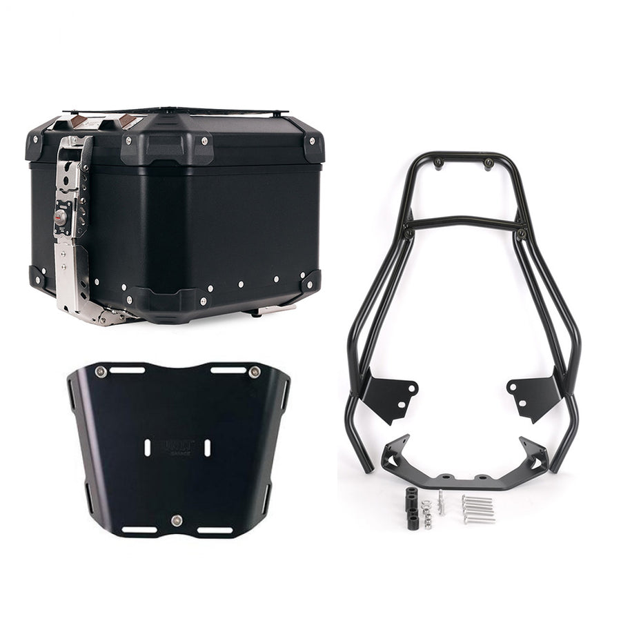 BMW F 450 GS [2026-] - Top case universal em alumínio Atlas 44L + bagageiro com alças para passageiro