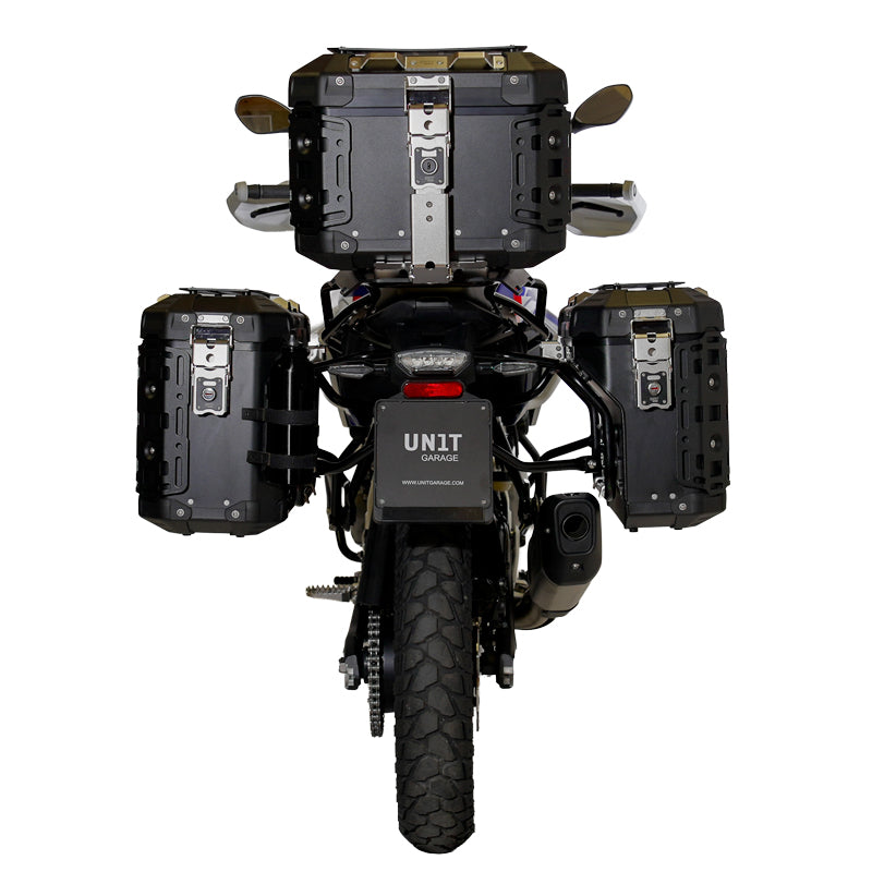 BMW F 450 GS [2026-] - Top case universal em alumínio Atlas 44L + bagageiro com alças para passageiro