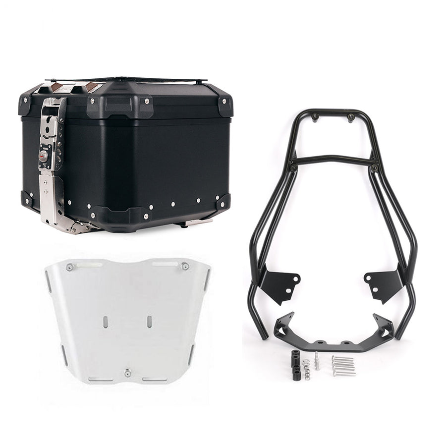 BMW F 450 GS [2026-] - Top case universal em alumínio Atlas 44L + bagageiro com alças para passageiro