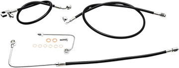 Harley Davidson FLS [LA CHOPPERS] - Kit de linha de freio trançado preto