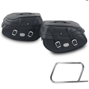 Bolsa para motocicleta [Hepco & Becker] - alforjes Buffalo Big preto - porta-bagagem tubular