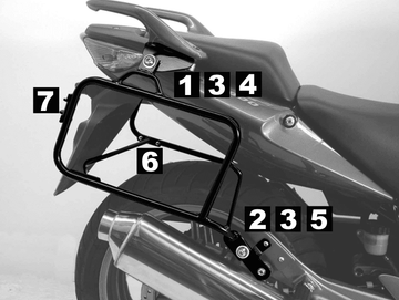 Honda CBF 600 S [2008-2013] - porta-malas lateral Lock-it preto
