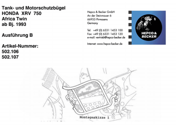 Honda XRV 750 Africa Twin [1993-2003] - Barra de proteção ao motor