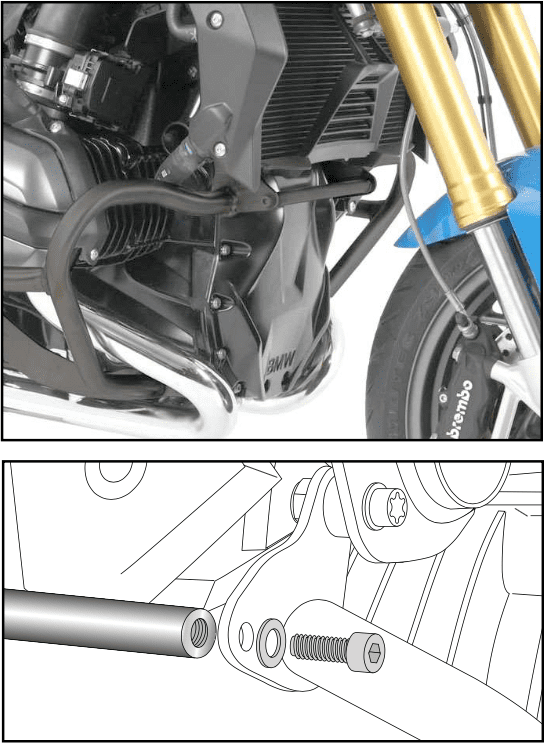 BMW R 1200 GS LC [2013-2018] -Barra de reforço -Off -Road
