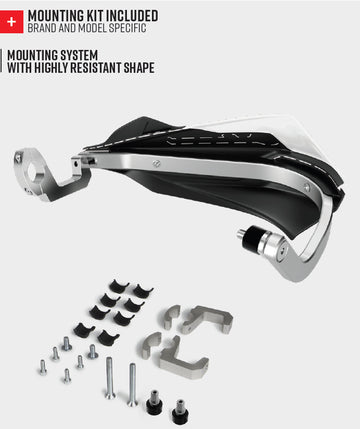 CF MOTO 450 [2024-2026] - Protetores de mão com suporte metálico