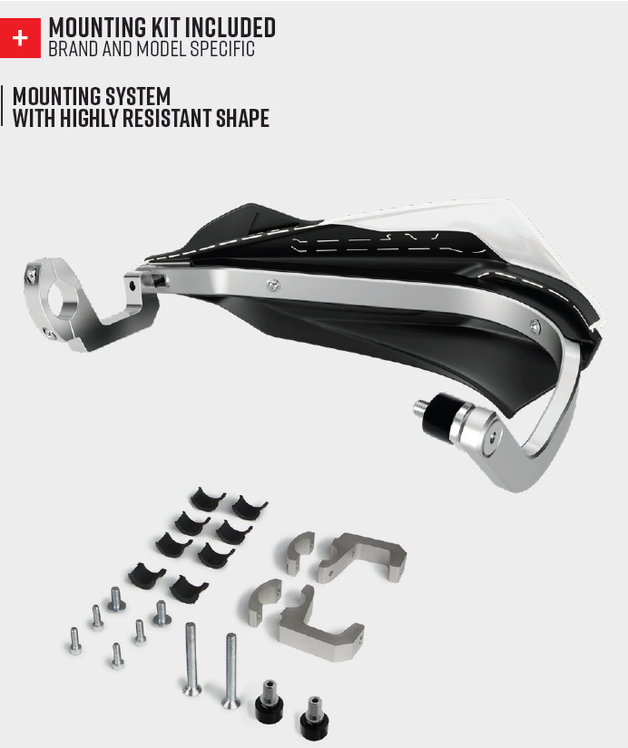 CF MOTO 450 [2024-2026] - Protetores de mão com suporte metálico