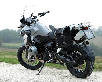 BMW R 1200 GS LC Rad [2013-2019] - Seitentasche aus Leder + Rahmen GS LC