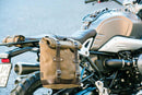 BMW R nineT 1200 Urban G/S (hoher Auspuff) [2017-2023] - 22L-30L Scram Satteltasche aus Spaltleder + Rahmen der NineT Serie