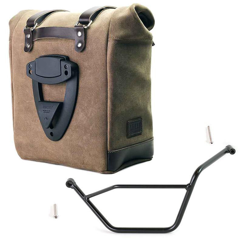 BMW R 1150 GS Adventure [2002-2006] - Bolsa lateral Scram em couro dividido 22-30L com moldura esquerda para BMW GS 850/1100/1150