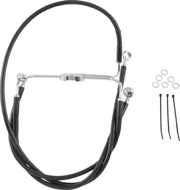 Harley Davidson Flhr [DRAG SPECIALTIES] - Kit de linha de freio estendida de vinil preto