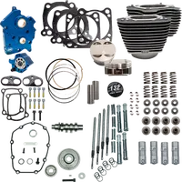 Harley-Davidson FLHFB 1868 Electra Glide Highway King 114 [2023] - 132" Power Package Motorleistungs-Kit – Oberfläche: Schwarz, Hervorgehobene Lamellen – Bild 9