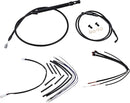 Harley Davidson FX [BURLY BRAND] - Conjunto completo de cabo/linha de guiador de vinil preto para Ape Hanger