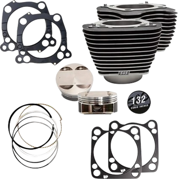 Harley-Davidson FLHFB 1868 Electra Glide Highway King 114 [2023] - Big Bore Zylindersatz – Oberfläche: Pulverbeschichtet, Gefräste Lamellen, Wrinkle Black – Art.-Nr. 910-0845A – Bild 2