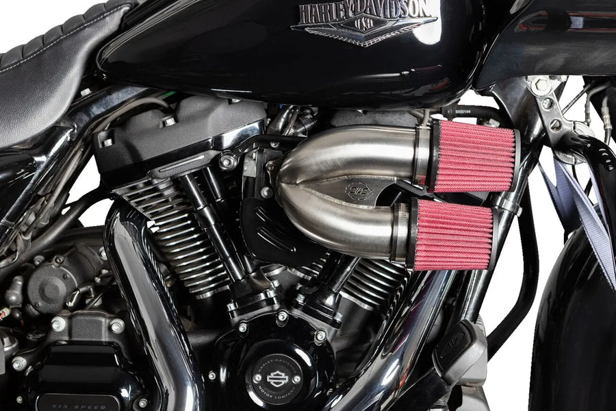 Harley-Davidson FLFBS 1923 Softail Fat Boy 117 [2025] - Tuned Induction Luftfilterkit – Oberfläche: Silber – Bild 3