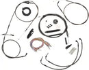 Harley Davidson Flhri [LA CHOPPERS] - Kit completo de cabo/linha de freio trançado à meia-noite