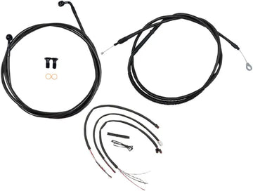 Harley Davidson Fxdrs 114 [LA CHOPPERS] - Kit completo de cabo/linha de freio trançado à meia-noite