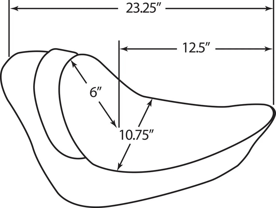 Harley Davidson flstf [DRAG SPECIALTIES] – Assento individual, encosto compatível