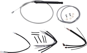 harley davidson flsl [BURLY BRAND] - Kit de cabo de guidão e linha de freio para guidão Burly Ape