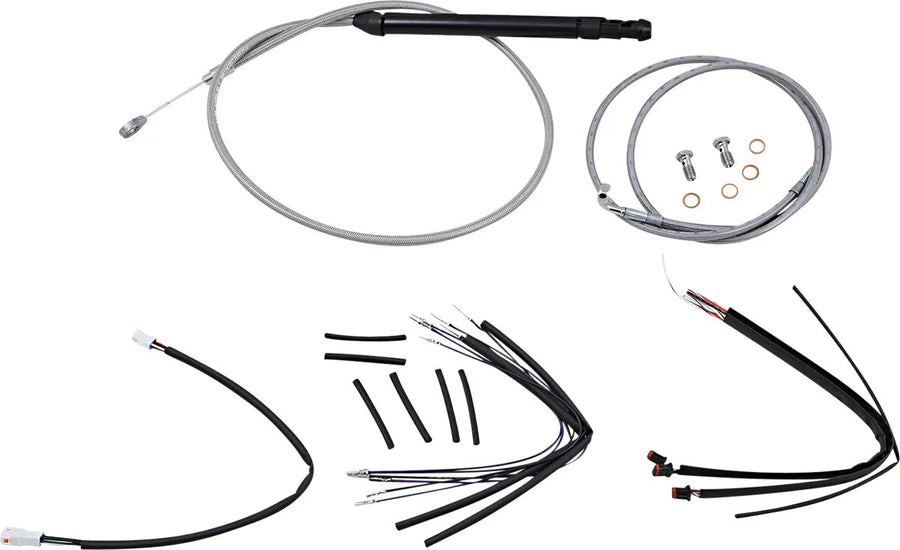 harley davidson flsl [BURLY BRAND] - Kit de cabo de guidão e linha de freio para guidão Burly Ape