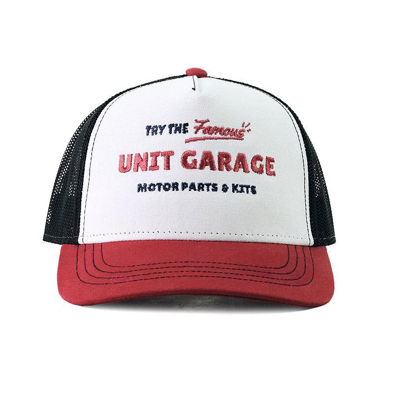 BMW R nineT 1200 Urban G/S (niedriger Auspuff) [2017-2023] - Vintage Unitgarage Trucker Hut weiß/rot