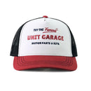 BMW R nineT 1200 Urban G/S (niedriger Auspuff) [2017-2023] - Vintage Unitgarage Trucker Hut weiß/rot