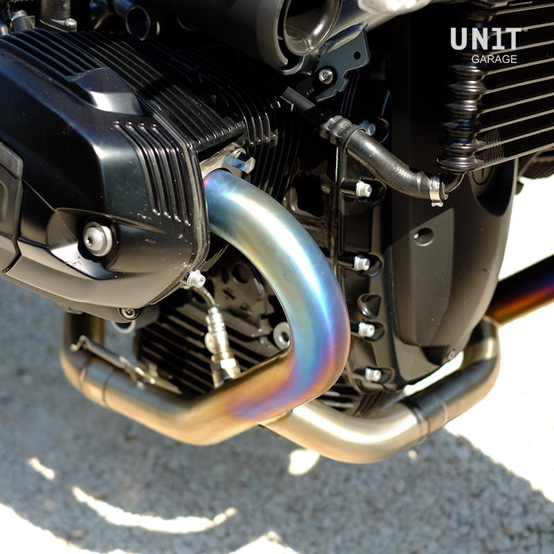 BMW R nineT 1200 Urban G/S (niedriger Auspuff) [2017-2023] - Abgaskrümmer ohne Katalysator in Titan mit sichtbarer Schweißung (EURO 3, EURO 4)