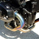 BMW R nineT 1200 Urban G/S (niedriger Auspuff) [2017-2023] - Abgaskrümmer ohne Katalysator in Titan mit sichtbarer Schweißung (EURO 3, EURO 4)