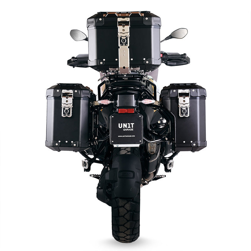 BMW R nineT 1200 Racer [2017-2020] - Atlas Aluminium-Taschenpaar 39L+32L + Atlas Aluminium Taschenrahmen