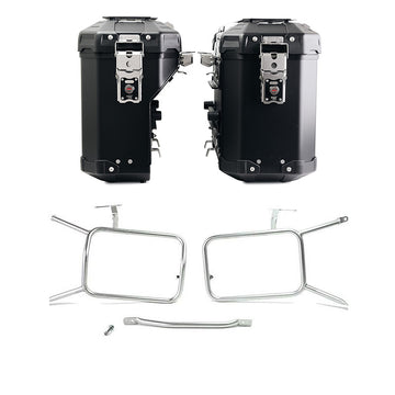 BMW R nineT 1200 Racer [2017-2020] - Atlas Aluminium-Taschenpaar 39L+32L + Atlas Aluminium Taschenrahmen