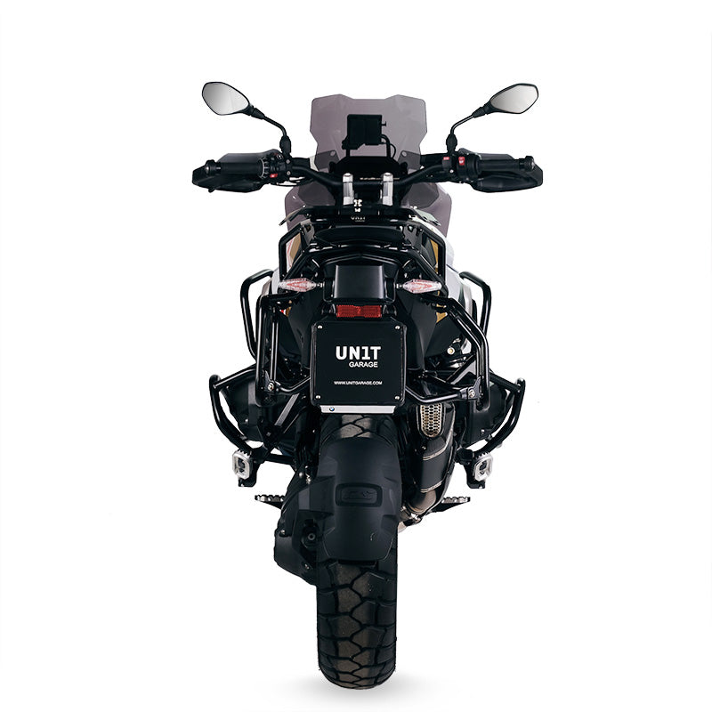 BMW R nineT 1200 Urban G/S (niedriger Auspuff) [2017-2023] - Atlas Aluminium-Seitenkoffer-Set 48L+41L + Rahmen für Taschen aus Aluminium Atlas NineT