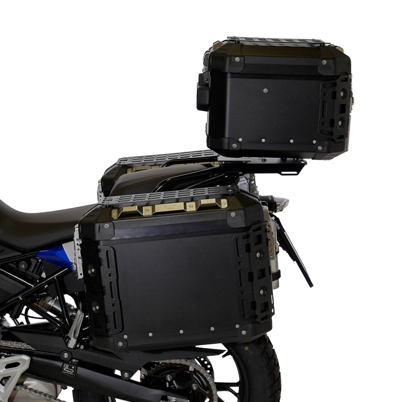 BMW F 450 GS [2026-] - Conjunto de malas laterais em alumínio Atlas 48L + 41L + Estrutura de alforje em alumínio Atlas