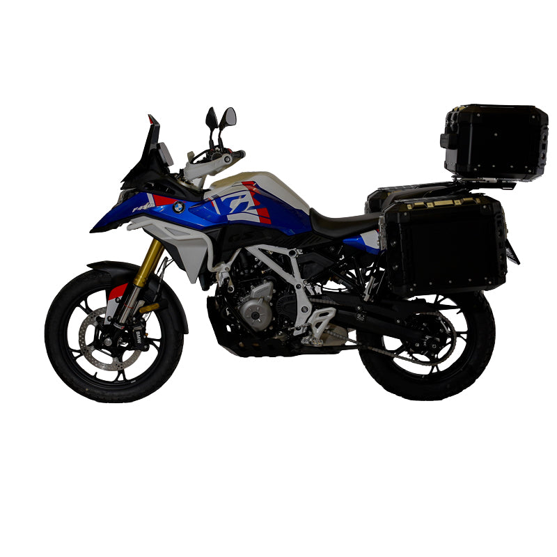 BMW F 450 GS [2026-] - Conjunto de malas laterais em alumínio Atlas 48L + 41L + Estrutura de alforje em alumínio Atlas